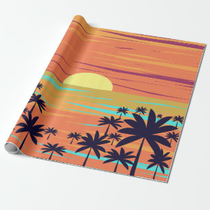 PALM SUNSET GESCHENKPAPIER