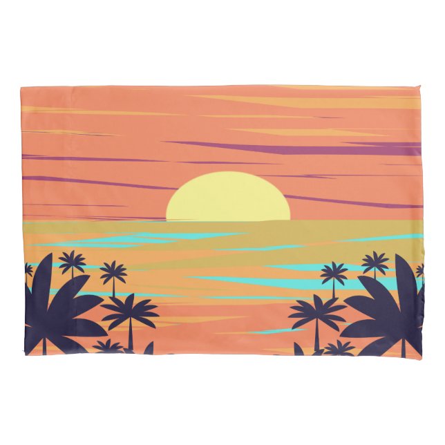 PALM SUNSET KISSENBEZUG (Vorderseite)