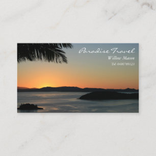 Palm Sunset, Travel Business Card Visitenkarte