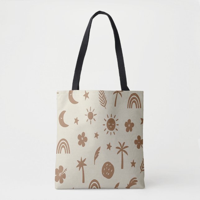 Palm Tree and Moon Tote Bag (Vorderseite)