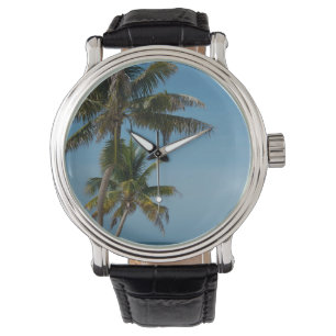 Palm tree and White Beach Armbanduhr