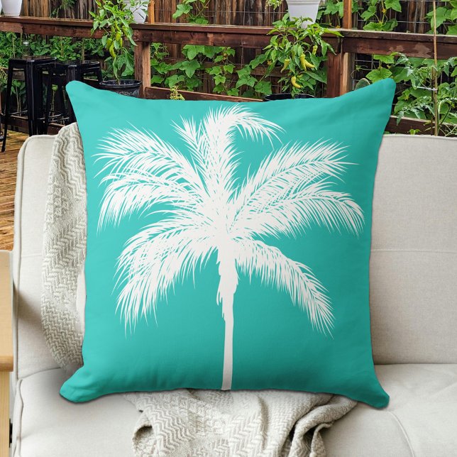 Palm Tree Aqua Kissen (Von Creator hochgeladen)