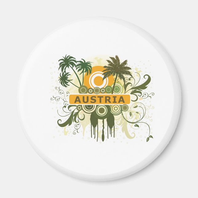Palm Tree Austria Magnet (Vorne)