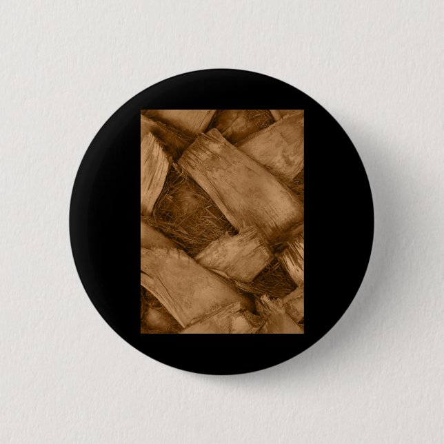 Palm Tree Bark Texture Tint Vertikalaufkleber Button (Vorderseite)
