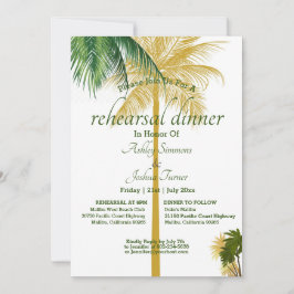 Palm Tree Beach Hochzeit Probe Dinner Card