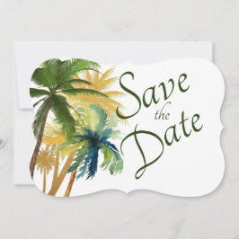 Palm Tree Beach Hochzeit Save the Date