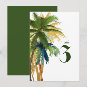 Palm Tree Beach Hochzeit Tischnummer