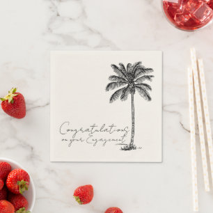 Palm Tree Beach Hochzeit Verlobung Glückwunsch Serviette