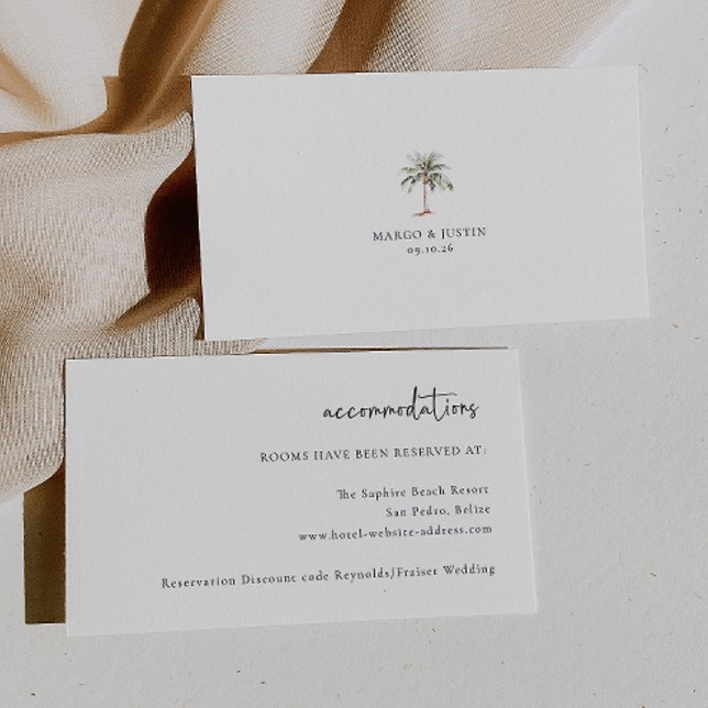 Palm Tree Beach Hochzeitsunterkünfte Begleitkarte (Von Creator hochgeladen)