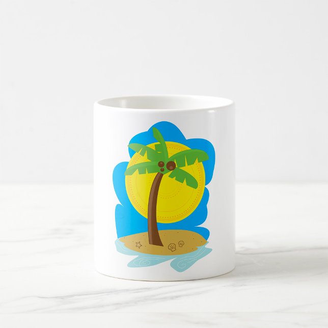 Palm Tree Beach Kaffeetasse (Von Creator hochgeladen)