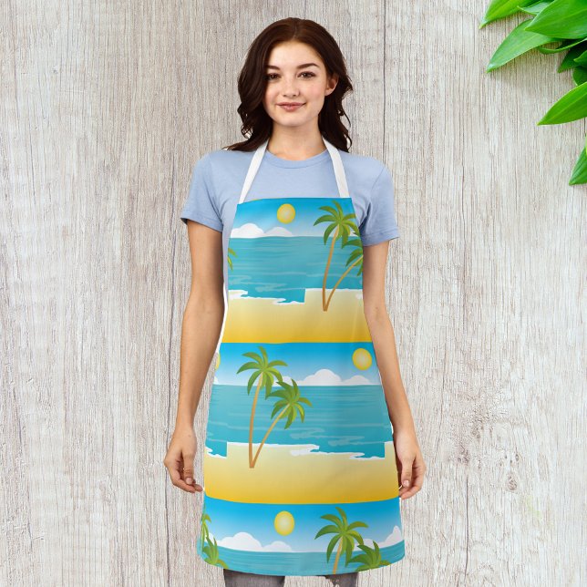 Palm Tree Beach Szene Schürze (Von Creator hochgeladen)