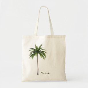 Palm Tree Beach Tropical Individuelle Name Word Op Tragetasche