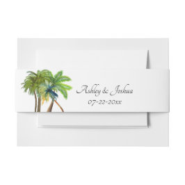 Palm Tree Beach Wedding Einladungsbanderole