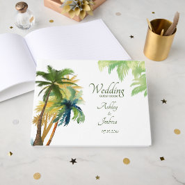 Palm Tree Beach Wedding Gästebuch