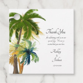 Palm Tree Beach Wedding Geschenkanhänger