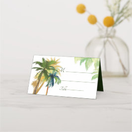 Palm Tree Beach Wedding Platzkarte