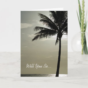Palm Tree Beach wirst du meine Bridesmaid sein Einladung
