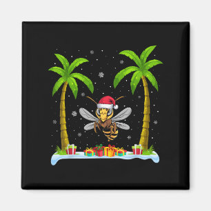 Palm Tree Beach Xmas, Riesenhornet Weihnachtsmannm Magnet