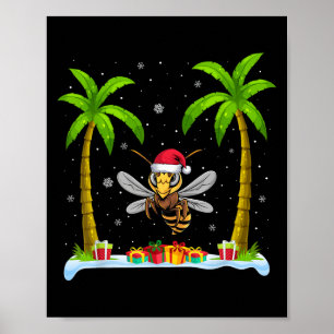 Palm Tree Beach Xmas, Riesenhornet Weihnachtsmannm Poster