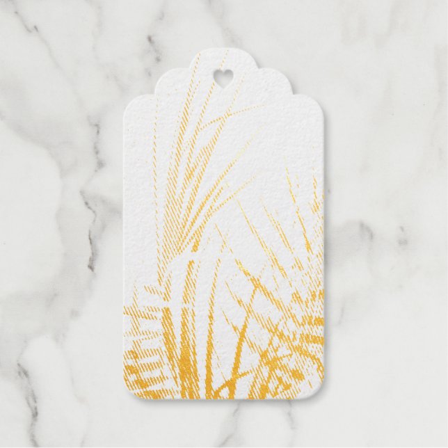 Palm Tree Blätter Minimalismus Sketch Geschenkanhänger (Vorderseite)