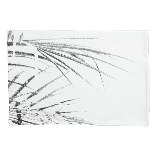 Palm Tree Blätter Minimalismus Sketch Kissenbezug (Vorderseite)