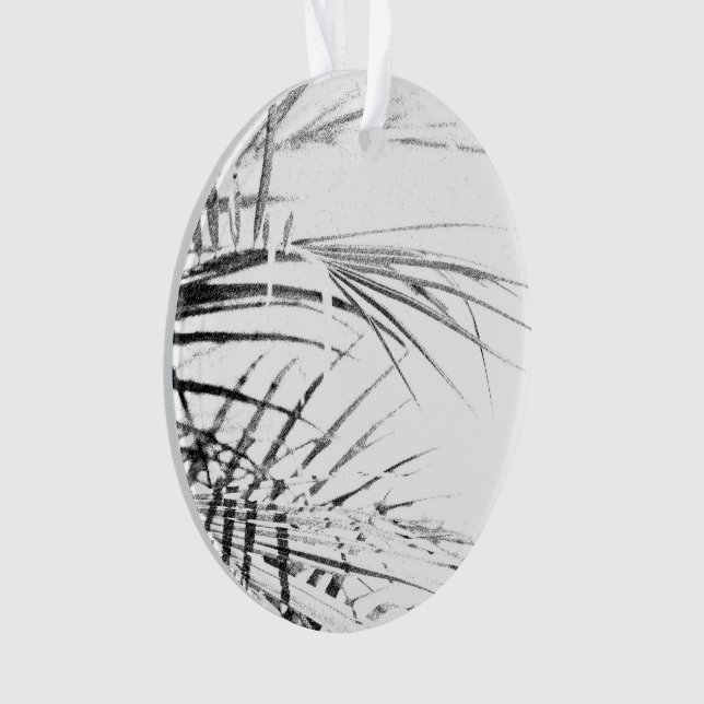 Palm Tree Blätter Minimalismus Sketch Ornament (Vorderseite)