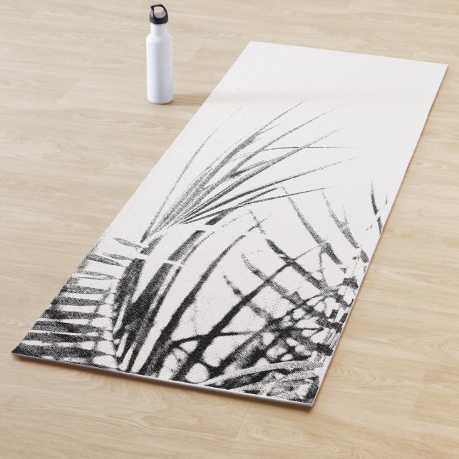 Palm Tree Blätter Minimalismus Sketch Yogamatte (Beispiel)