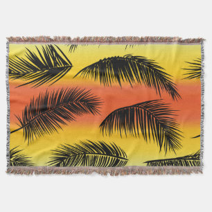 Palm Tree Blätter: nahtloses Muster. Decke