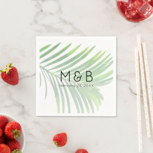 Palm Tree Blätter Tropical Personalisiert Napkins Serviette