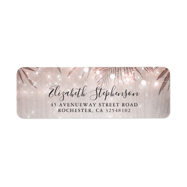 Palm Tree Blätter und String Lights Beach Party (Vorne)