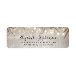 Palm Tree Blätter und String Lights Beach Party