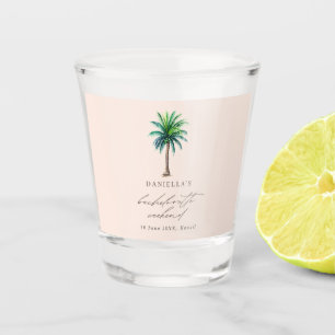 Palm Tree Blush Bachelorette Schnapsglas