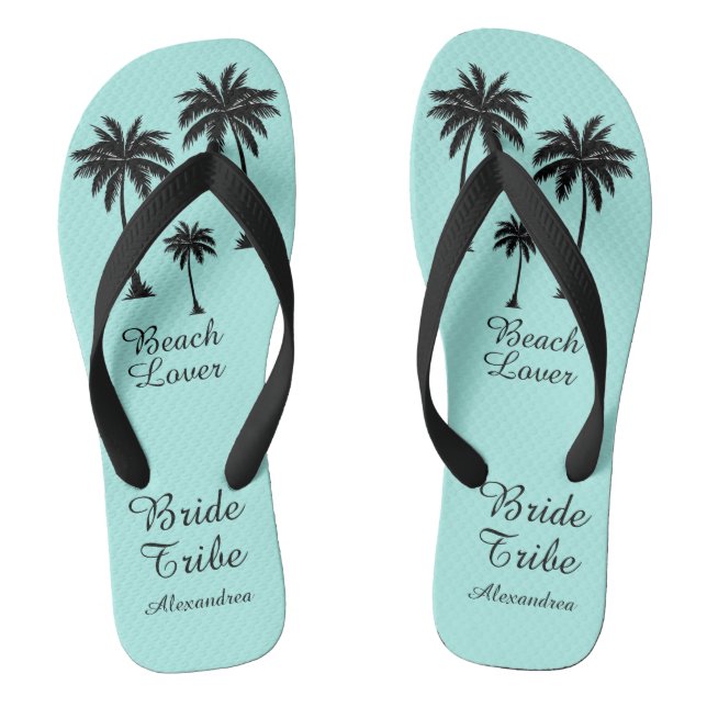Palm Tree Bride Tribe Flip Flops (Fußbett)