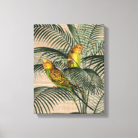 Palm Tree Budgerigar Parrot Rustikale hessische Le
