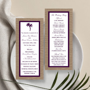 Palm Tree Burlap Beach Wedding Wählen Sie Ihre F Programm