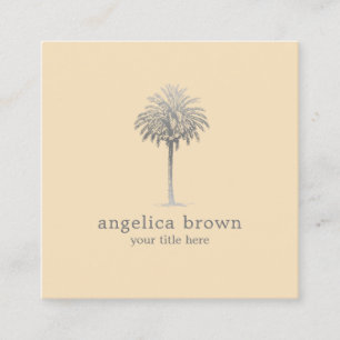 Palm Tree Business Card Quadratische Visitenkarte