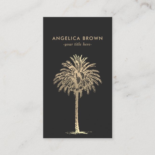 Palm Tree Business Card Visitenkarte (Vorderseite)