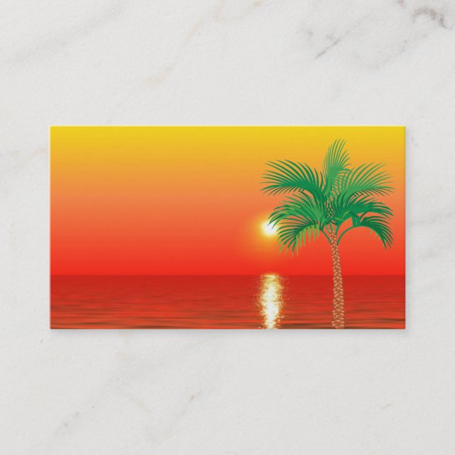 Palm Tree Business Card Visitenkarte (Vorderseite)
