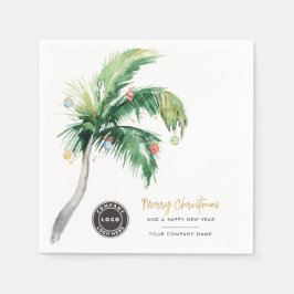 Palm Tree Business Logo Weihnachtsbüro Party Serviette