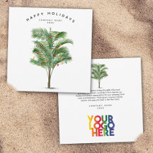 Palm Tree Business Logo Weihnachtskarte