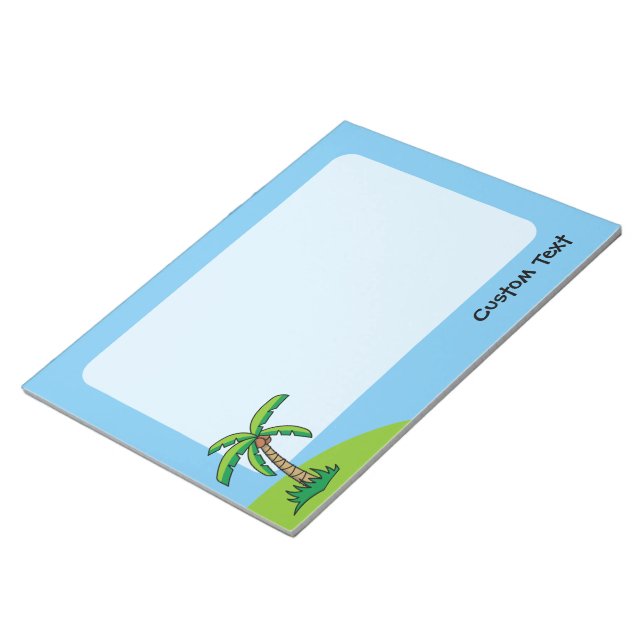 Palm Tree Cartoon Notepad Notizblock (angewinkelt)