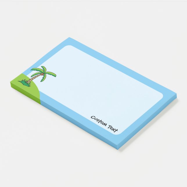 Palm Tree Cartoon Postit Notes Post-it Klebezettel (angewinkelt)