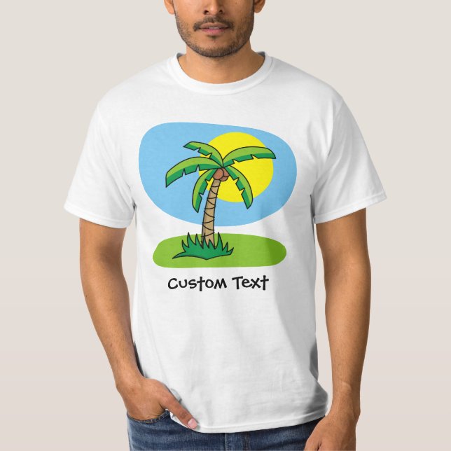 Palm Tree Cartoon T - Shirt (Vorderseite)