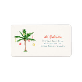 Palm Tree Christmas im Juli Summer Party Adresse Adressaufkleber