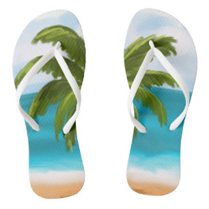 Palm Tree Custom Flip-Flops - selber Änderungen v Flip Flops