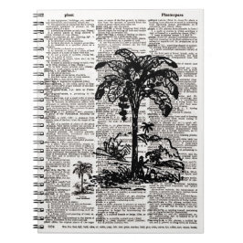 Palm Tree Dictionary Art Notizblock