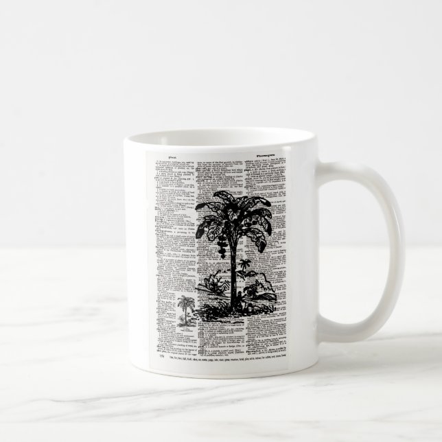 Palm Tree Dictionary Art Tasse (Rechts)