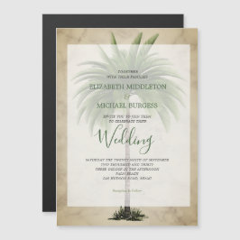 Palm Tree Elegante Chic Wedding Magneteinladung