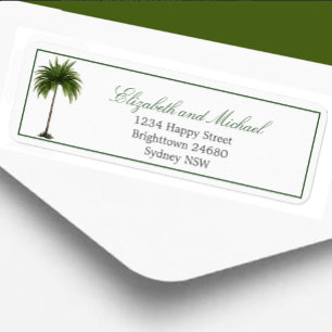 Palm Tree Elegante Moderne schicke Grüne Hochzeit