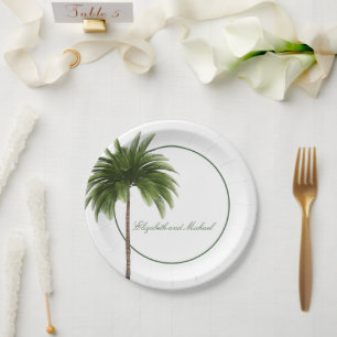 Palm Tree Elegante Moderner Chic Pappteller